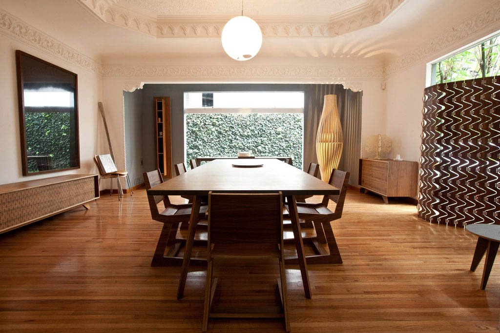 comedor de madera, diseño de interiores, portafolio de arquitectura de la fotógrafa odette olguín
