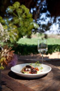 platillo de pulpo en escenario natural en valle de guadalupe