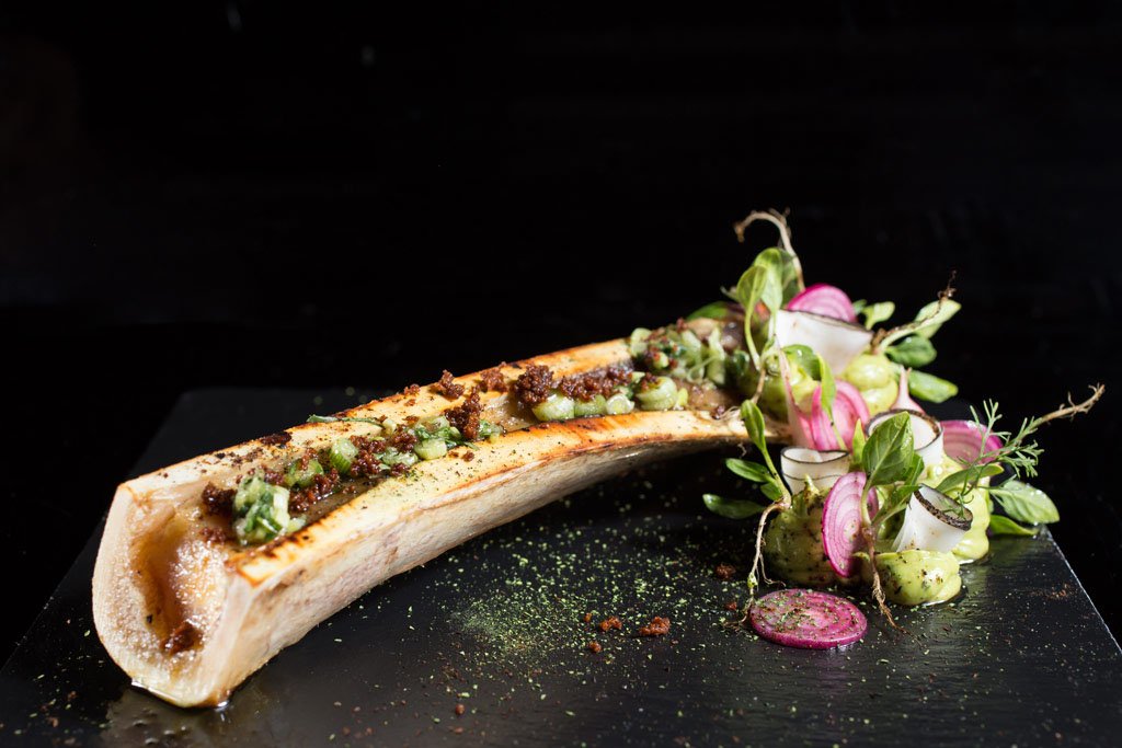 platillo gourmet de tuétano, portafolio de fotógrafa odette olguin